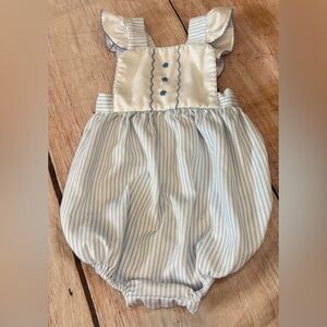 Marco & Lizzy Baby Girl One Piece Bubble Pomper Stripes Size 12 Months